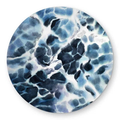 Stormy Waves of the Sea - Round Outdoor Rug for Home Decor | Wayfair North America
