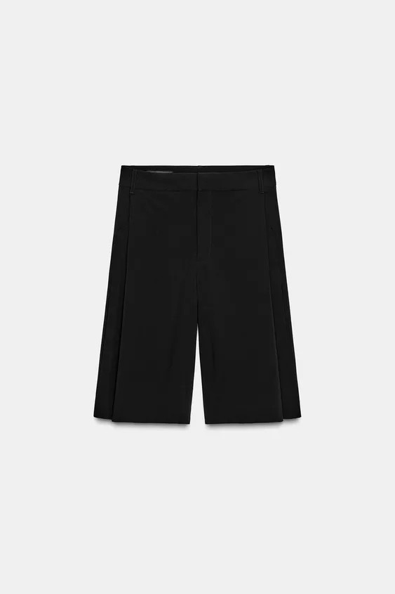 PLEATED LONG SHORTS | Zara US
