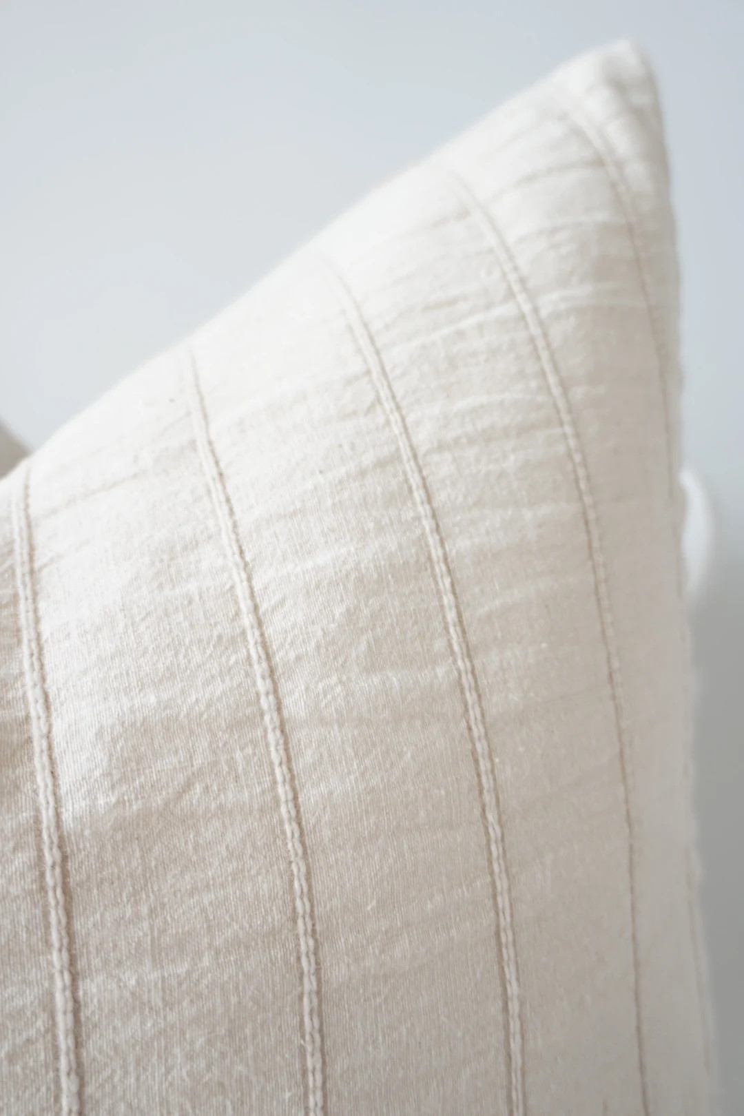 White Cream Striped Pillow Cover | Etsy (US)