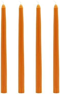 Amazon.com: CandleNScent Taper Candles | Tapered Candlesticks - dripless 10 Inch unscented | Oran... | Amazon (US)