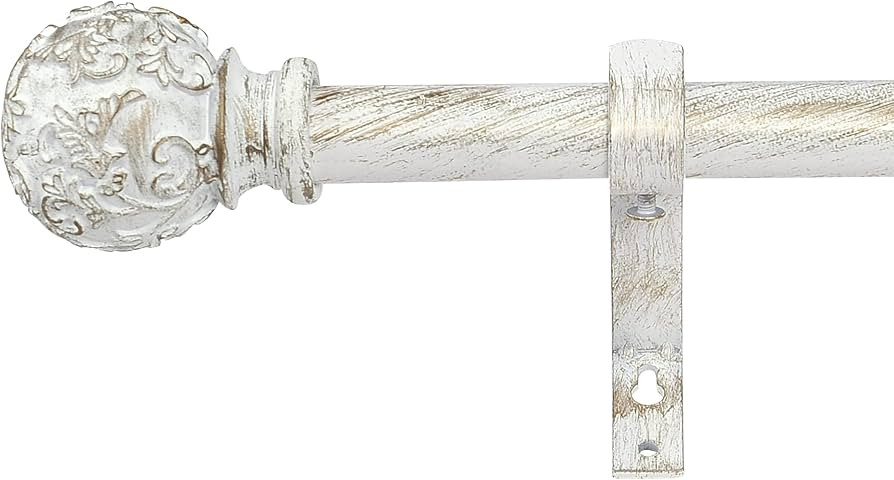 RYB HOME White Curtain Rod 48 to 86 Inch, 1 Inch Diameter Adjustable Telescoping Single Drapery R... | Amazon (US)
