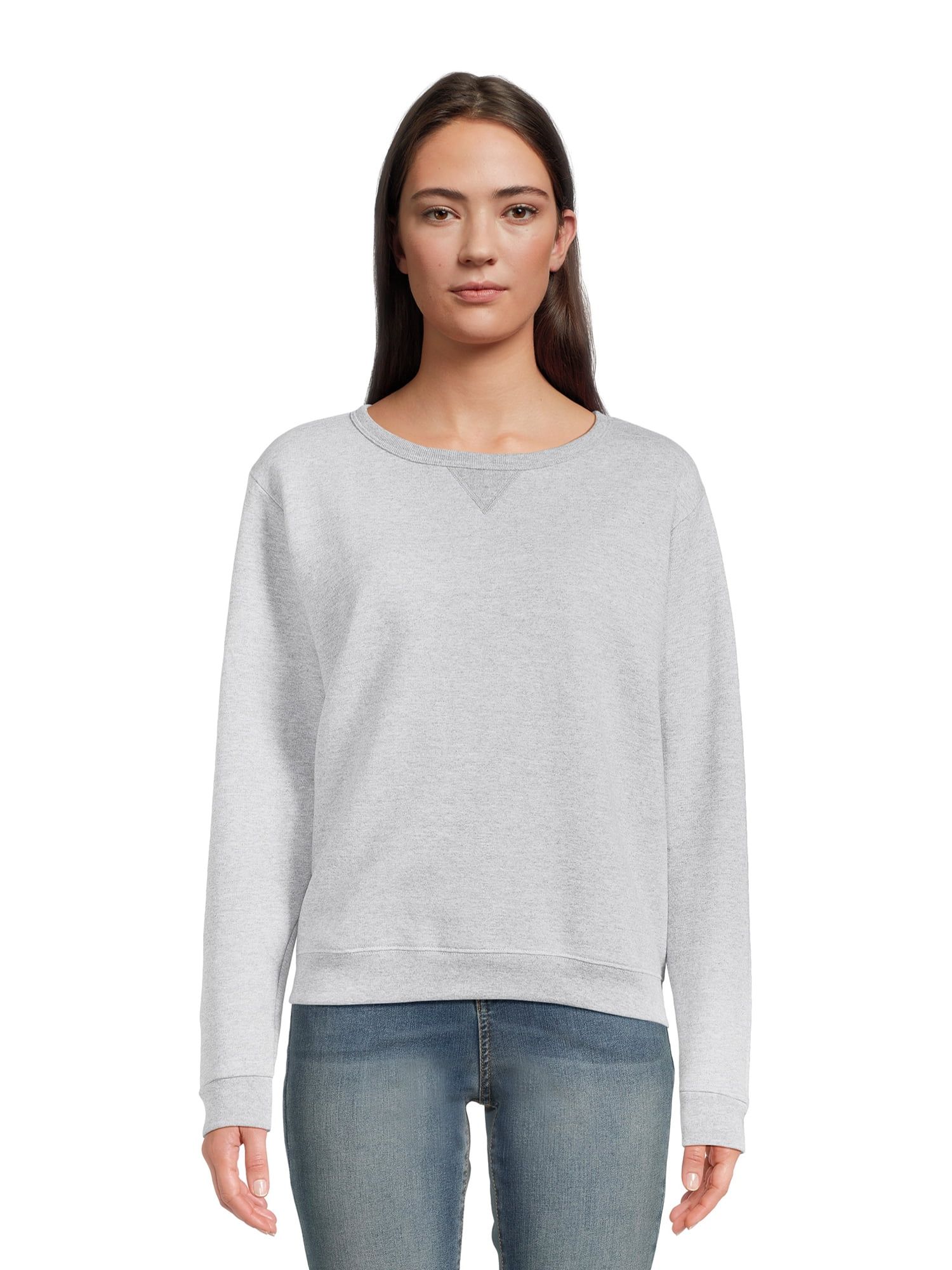 Hanes Women's Fleece Crew Neck Pullover Sweatshirt, Sizes S-2X | Walmart (US)