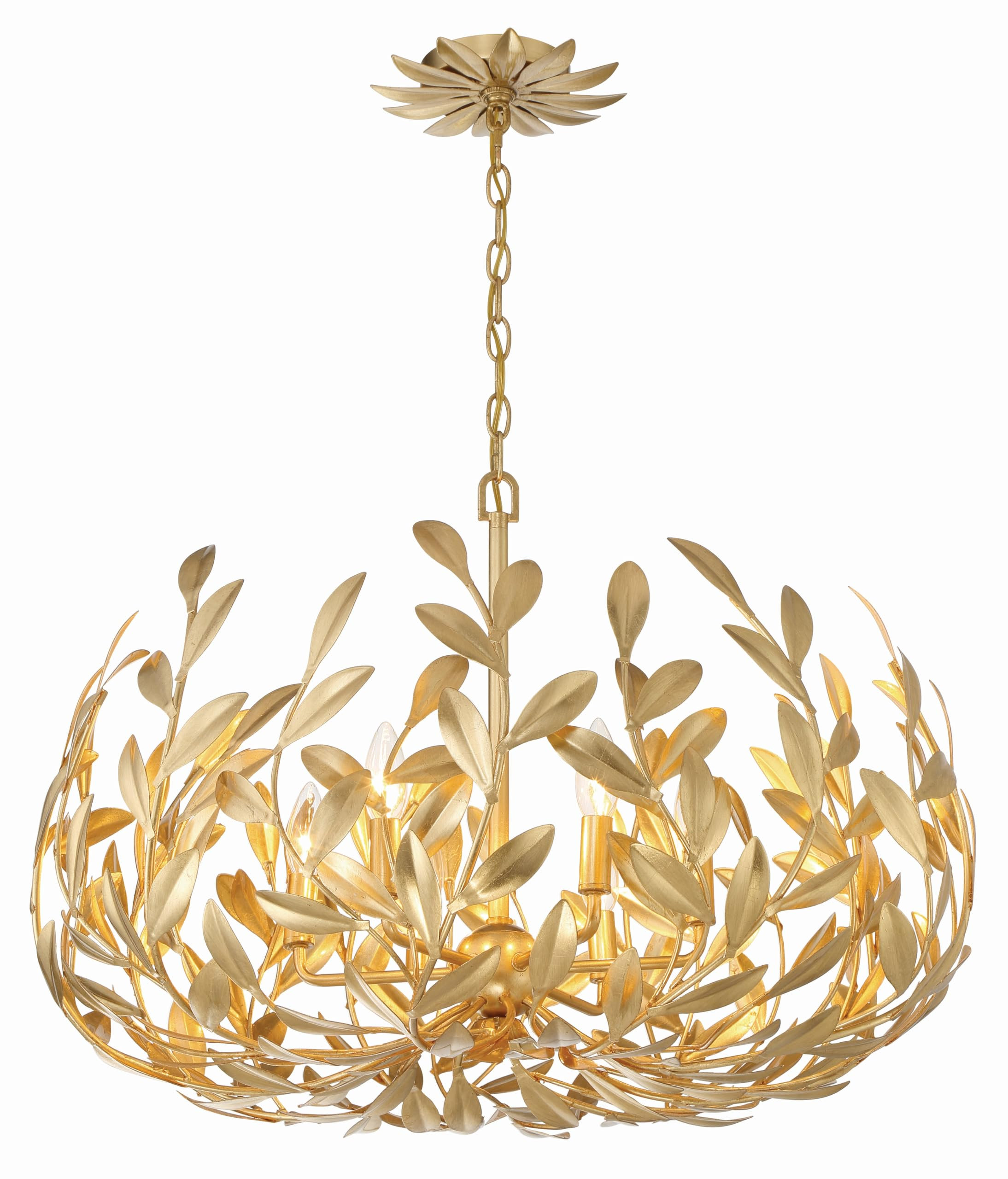 Crystorama Broche 6 Light Antique Gold Chandelier | Amazon (US)