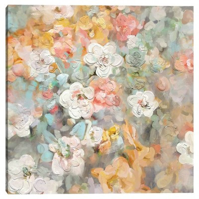 35" x 35" J'Adore Jardin by Studio Arts Unframed Wall Canvas - Masterpiece Art Gallery: Modern Botanical Art, Ready to Hang | Target