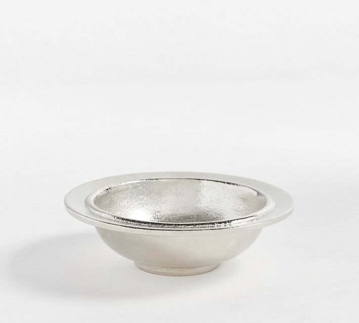 Rustic Metal Handcrafted Snack Bowl | Pottery Barn (US)