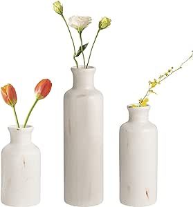 White Ceramic Vases Set of 3 for Vase Set Home Decor Ceramic Vases for Home Decor Vase and Boho V... | Amazon (US)