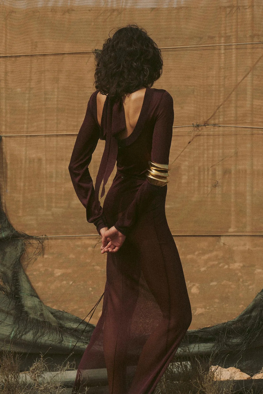 Open Back Knit Bodysuit (Merlot) | SAME