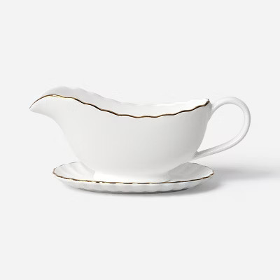 Gravy Boat Condiment Server White Scallop - Threshold™ | Target