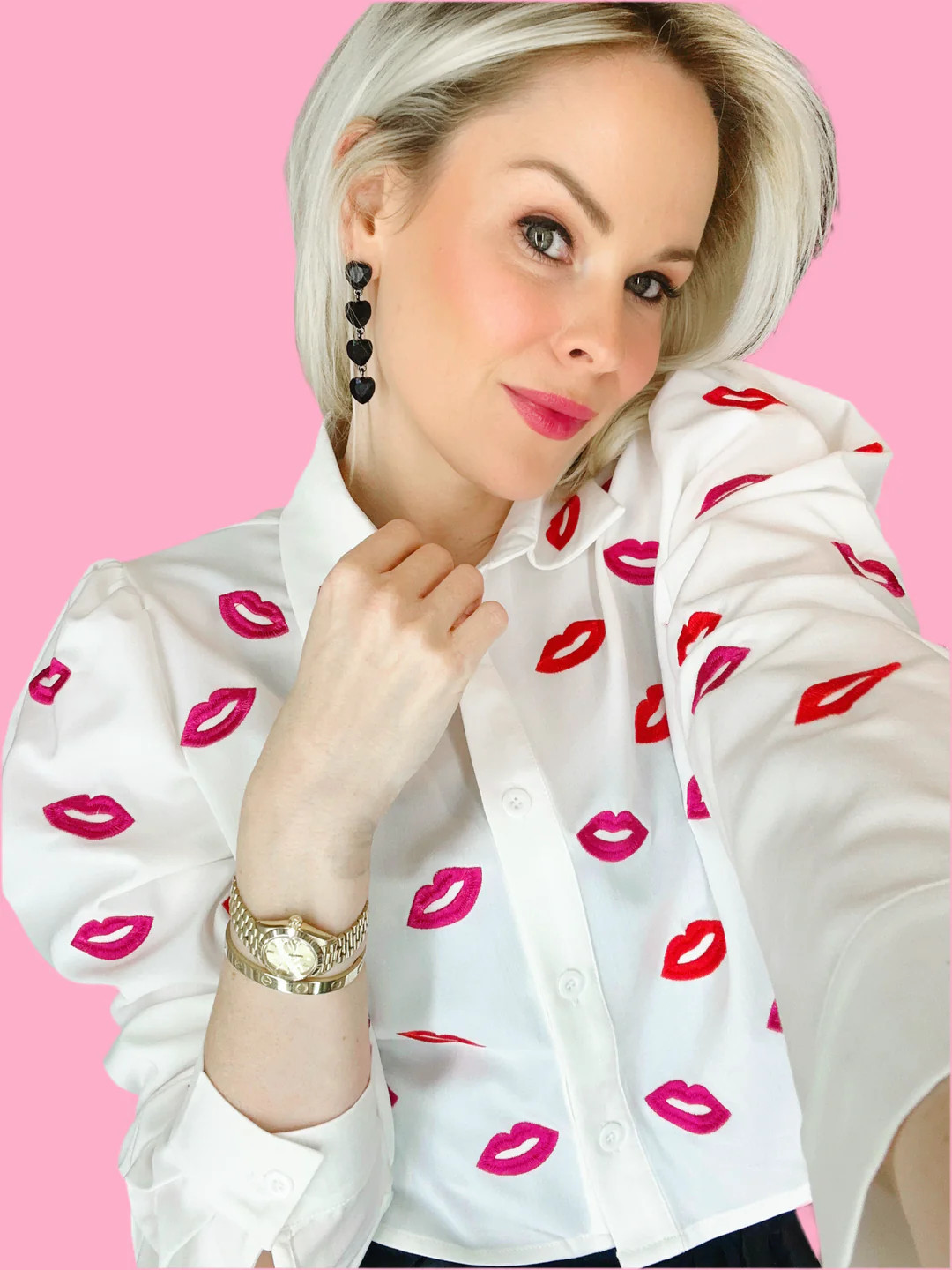 Smooch Embroidered Blouse | Teggy French