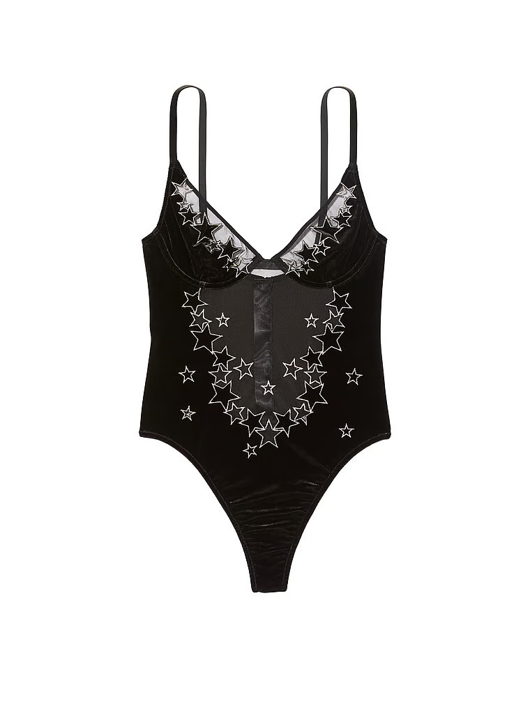 Starstruck Velvet Embellished Bodysuit | Victoria's Secret (US / CA )