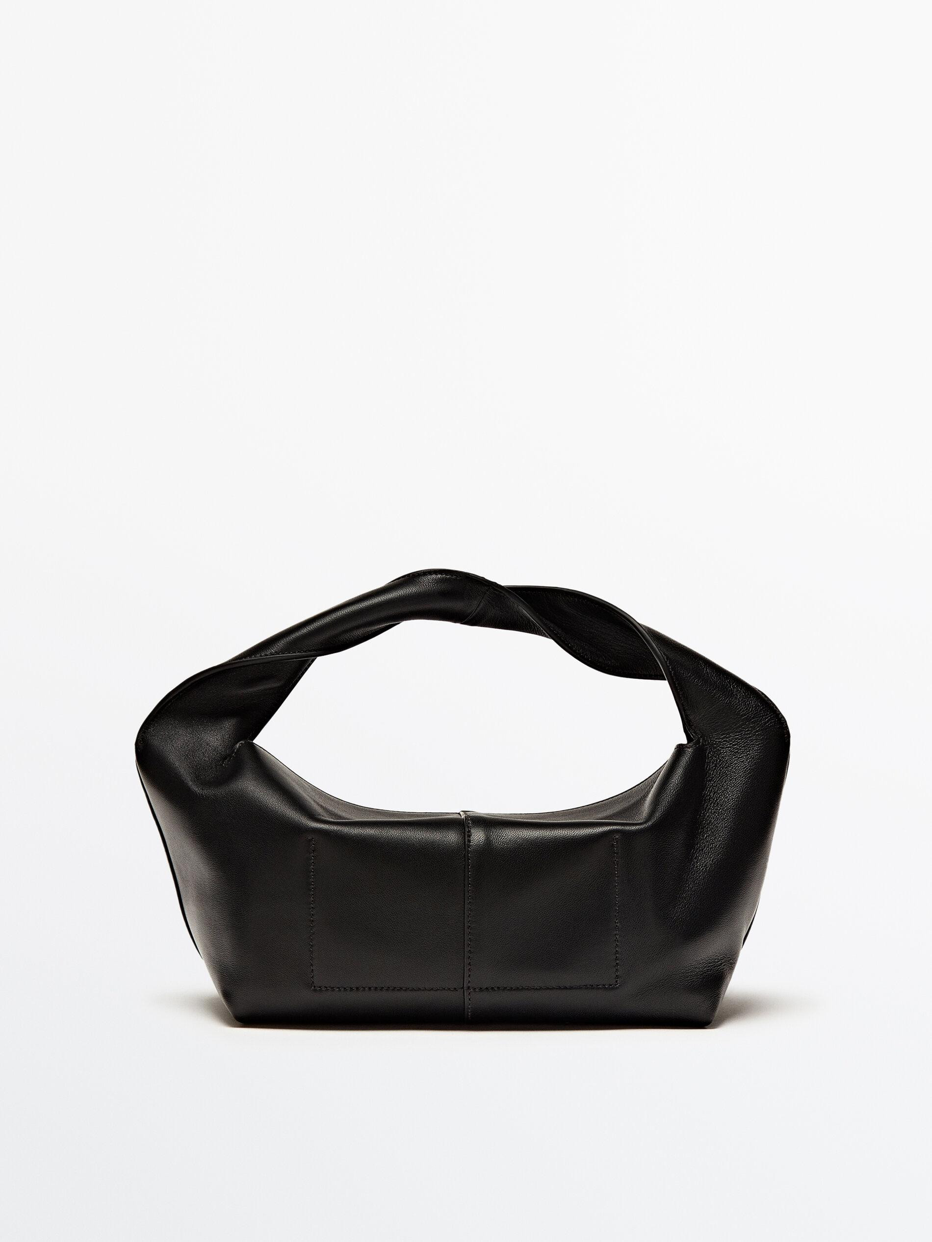 Nappa leather croissant bag | Massimo Dutti US