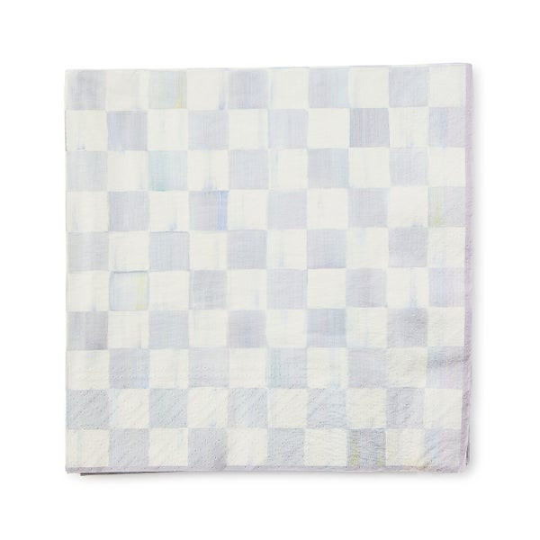 MacKenzie-Childs Sterling Check Dinner Paper Napkins | MacKenzie-Childs