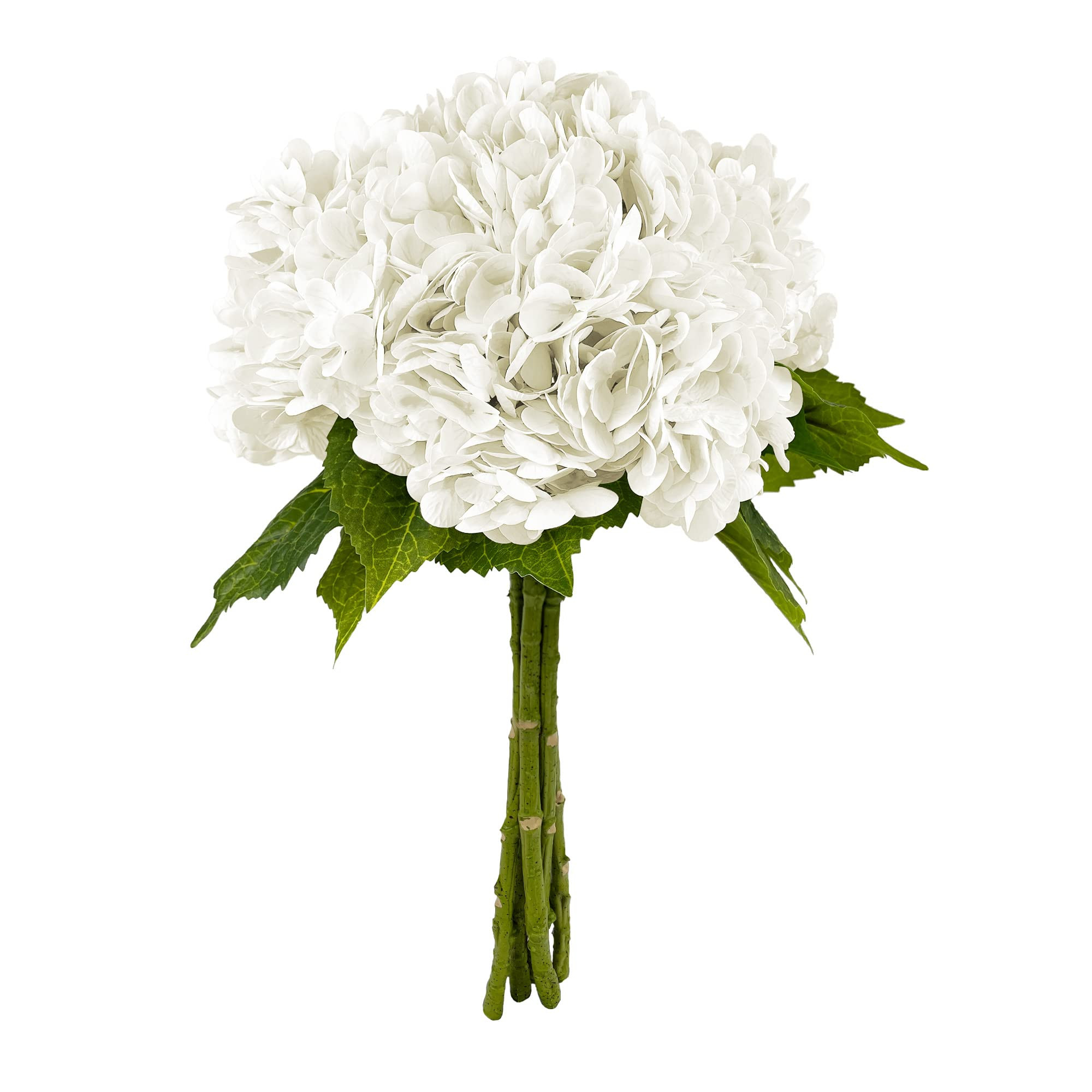 Yatim 21In White Artificial Hydrangea Flowers 5 Pcs Real Touch 3D Print Latex Flowers for Wedding... | Amazon (US)