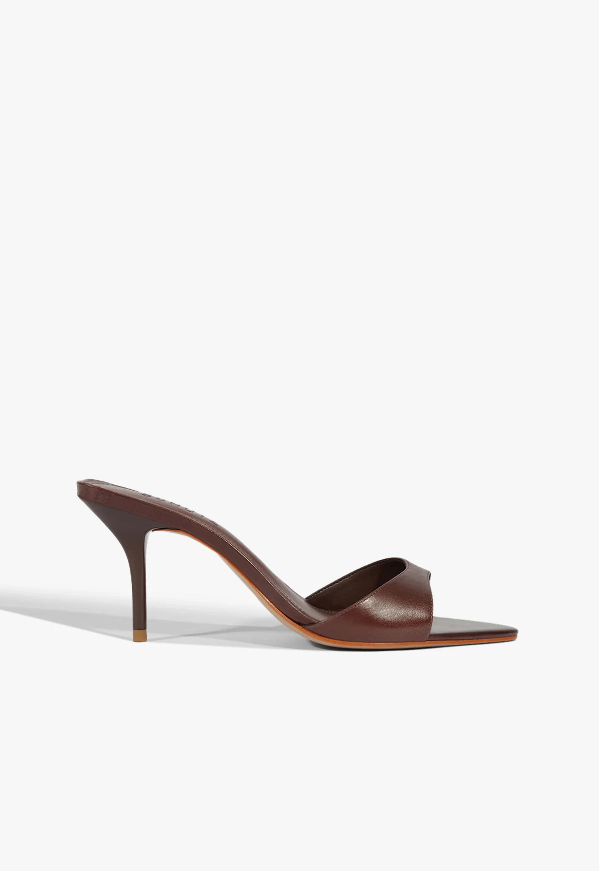 Elodie Brown Mid Stiletto Heel Sandal | Schutz (US)