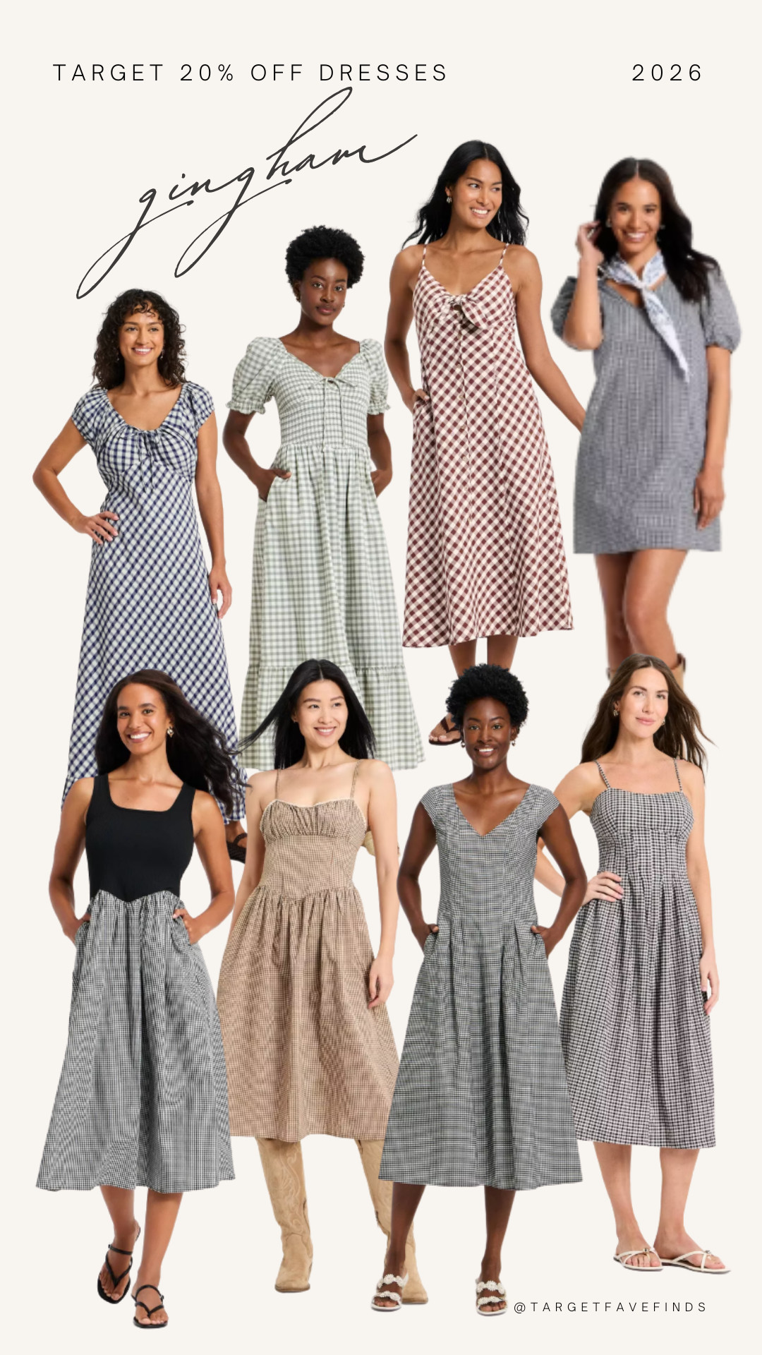 target style summer dresses gingham, on sale until 4 25, 2026, mother's day dress, wedding guest dress 

 #LTKMothersDay #LTKSaleAlert #LTKMidsize