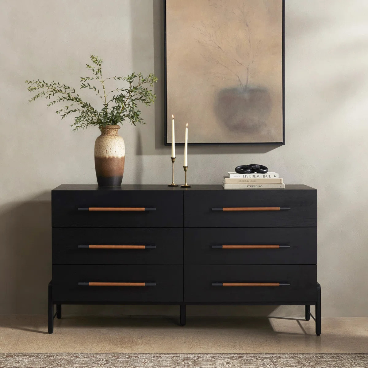 Rosedale 6 Drawer Dresser-Ebony Oak | Perigold