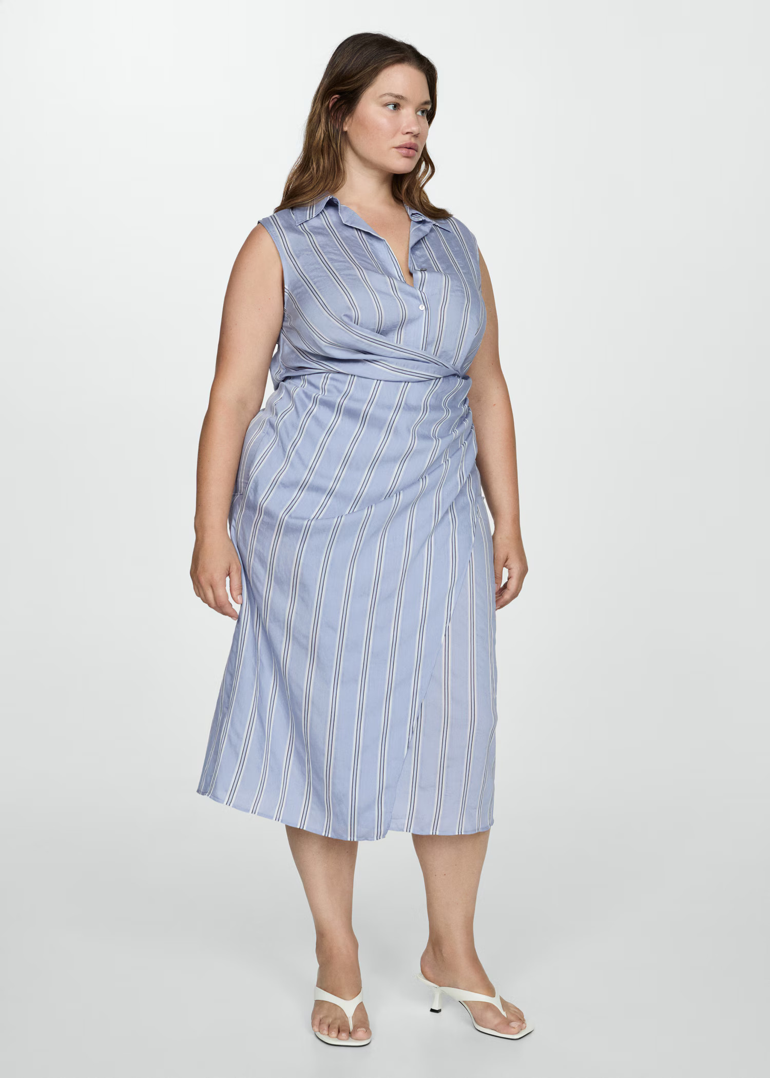 Draped shirt dress - Women | MANGO USA | Mango (US/MX/AU)