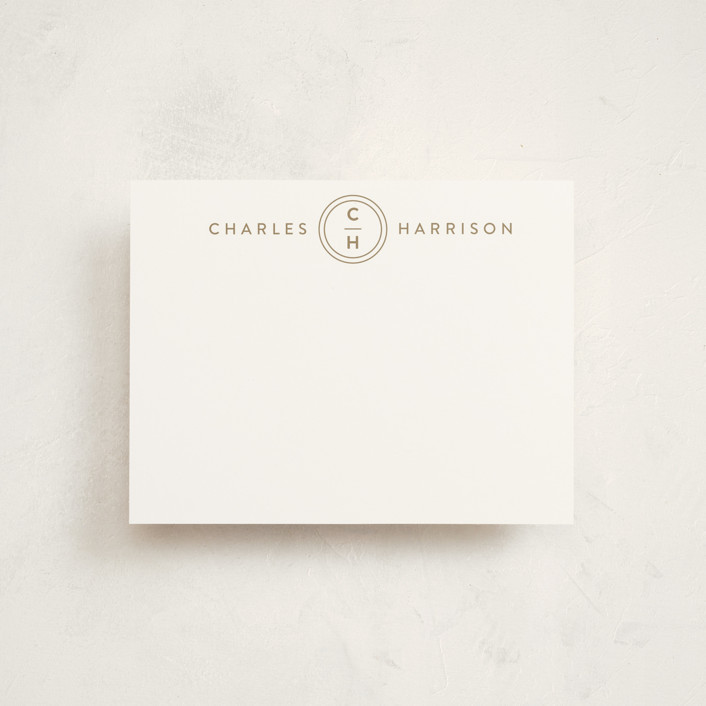 "From The Top" - Customizable Personalized Stationery in Brown by Ashlee Townsend. | Minted