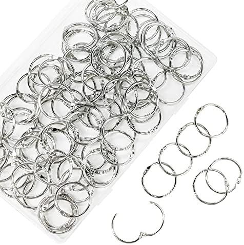 Loose Leaf Binder Rings 1-Inch（100 Pack） Office Book Rings, Nickel Plated Steel Binder Rings,... | Amazon (US)