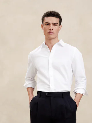Slim Linen-Blend Shirt | Banana Republic Factory