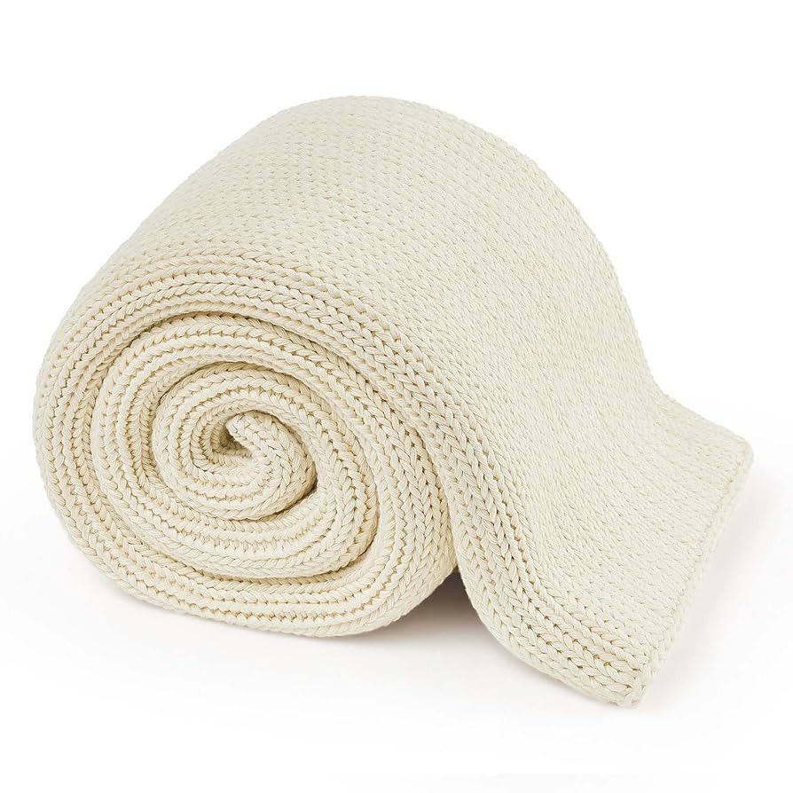 Guohaoi Knitted Weighted Blanket(Cream 50"x60" 7lbs),Home Décor Cooling Throw Blanket for Hot Sl... | Amazon (US)
