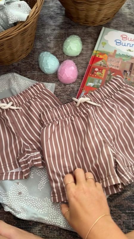 Matching stripe swim trunks for my boys! So dang adorable for summer and an Easter basket stuffer 🐰🧺

#LTKFind #LTKGiftGuide #LTKSeasonal