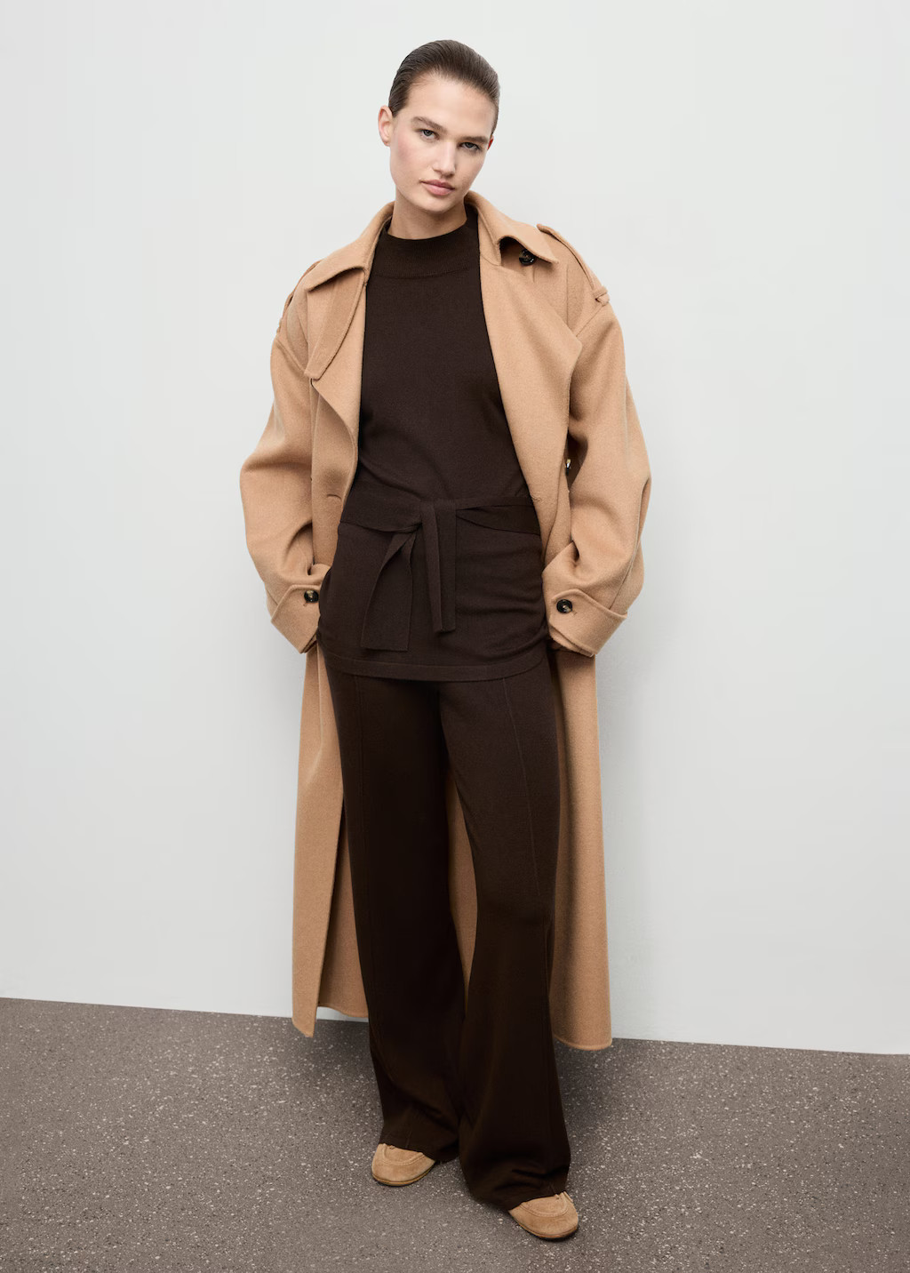 Knot detail sweater chocolate - Woman - M - MANGO | MANGO (UK)