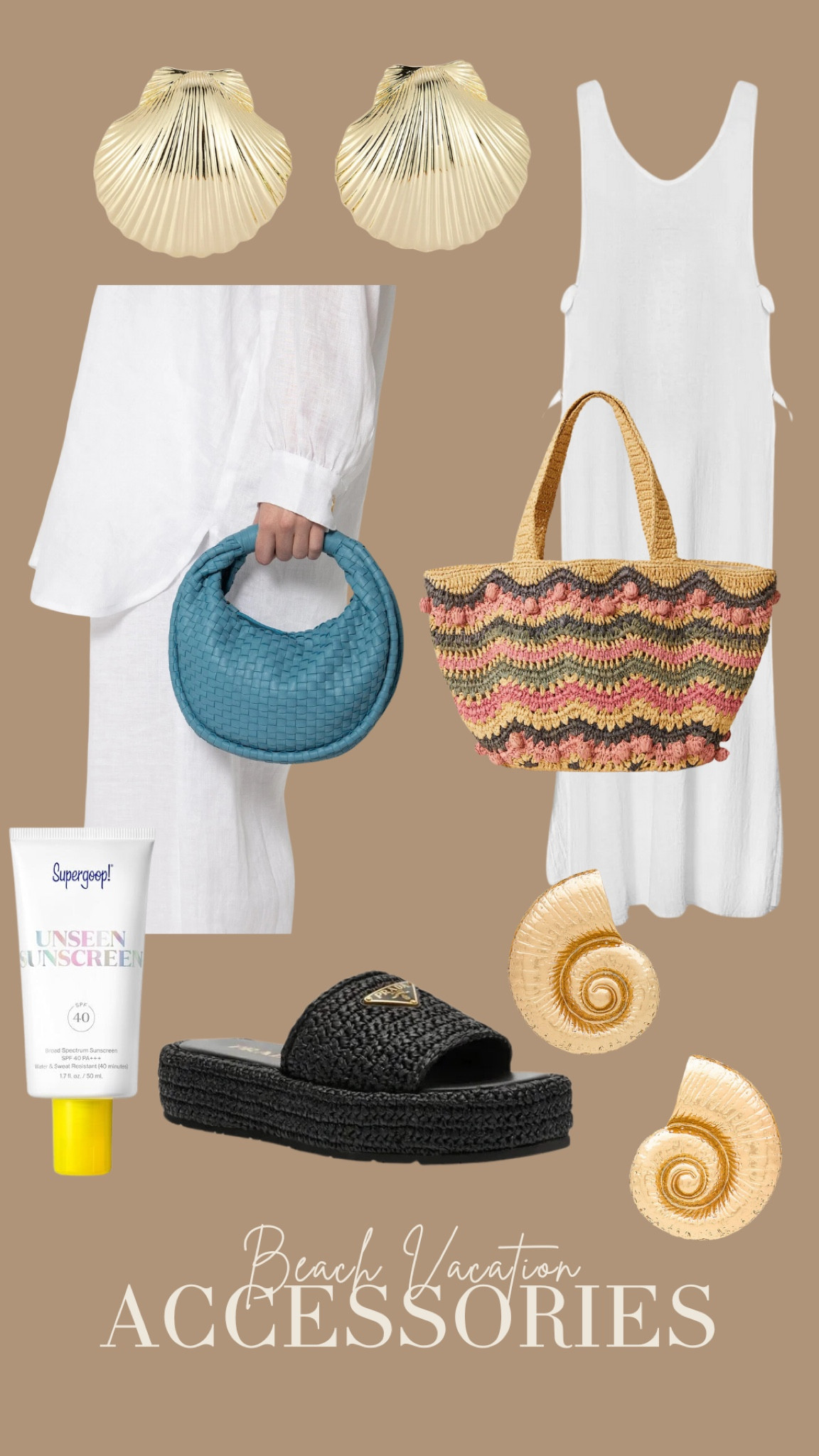 BEACH ACCESSORIES 

Shell Earrings | Prada | Beach Bags | Cleobella | Revolve 

#LTKTravel #LTKItBag #LTKSeasonal