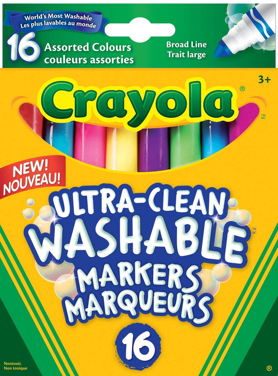 Crayola Broad Line Ultra-Clean Washable Markers, 16-pk | Canadian Tire