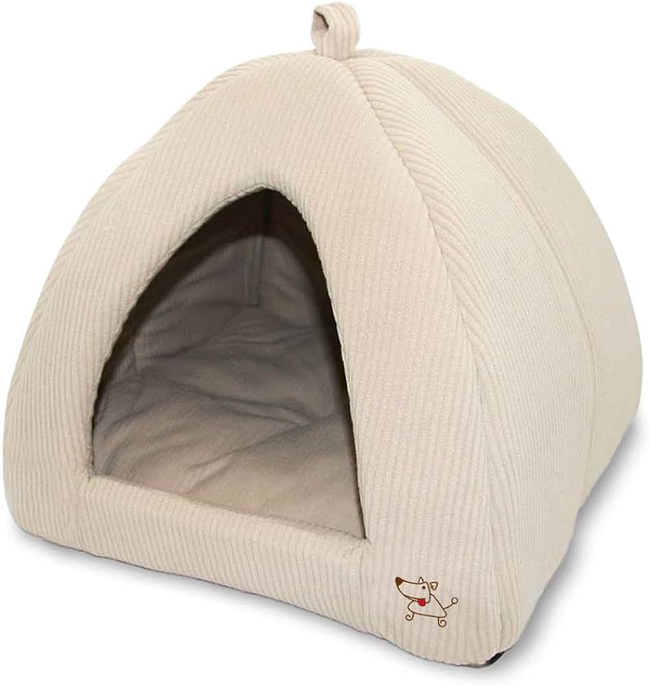 Pet Tent-Soft Bed for Dog and Cat by Best Pet Supplies - Beige Corduroy, 16" x 16" x H:14" | Amazon (US)