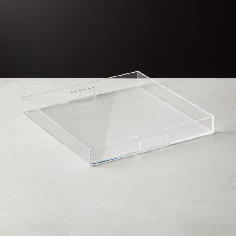 Acrylic Clear Tray 16x16 + Reviews | CB2 | CB2