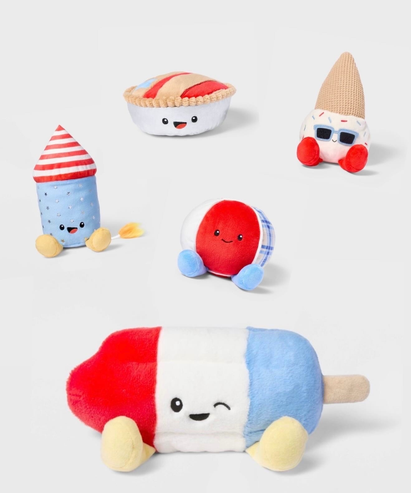 $5 summer patriotic plushies! 💙❤️🤍