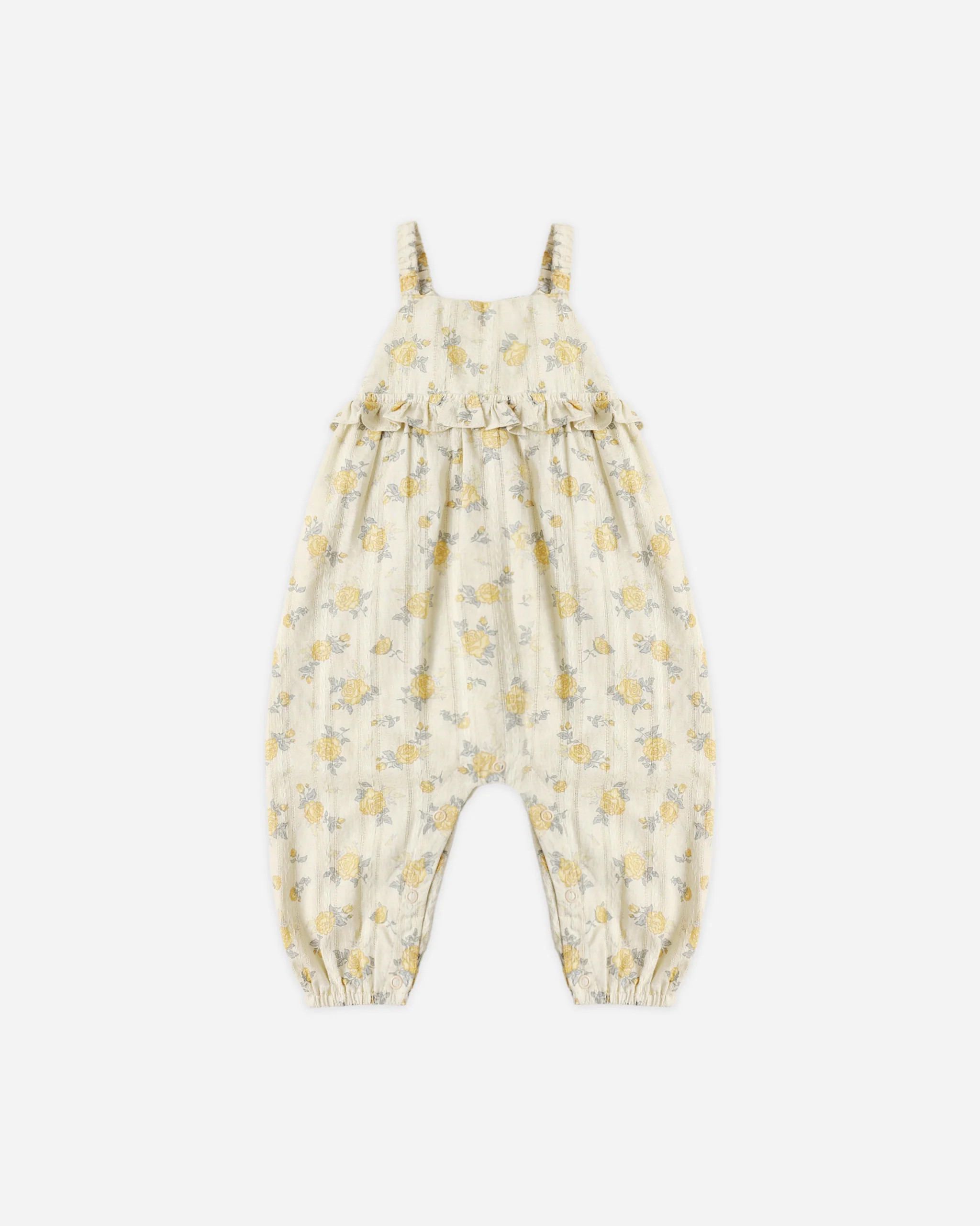 Kinsley Jumpsuit Lemon Ditsy Flower | Rylee + Cru