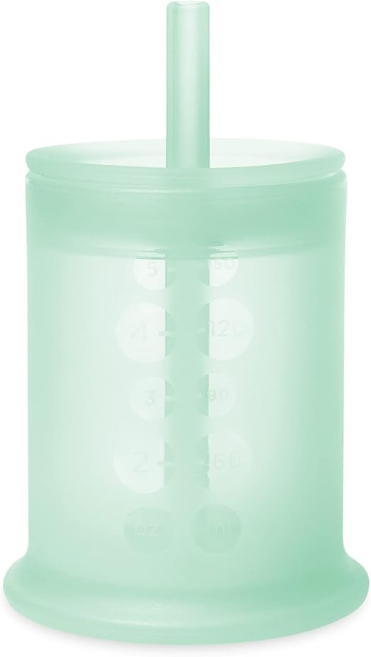 Olababy Silicone Training Cup with Straw Lid | Babies Water Drinking Cup | 6+ Mo Infant To 12-18 ... | Amazon (US)