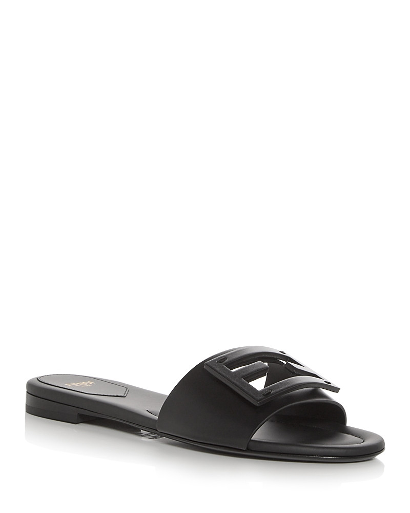 Fendi Women's Baguette Leather Slides | Bloomingdale's (US)