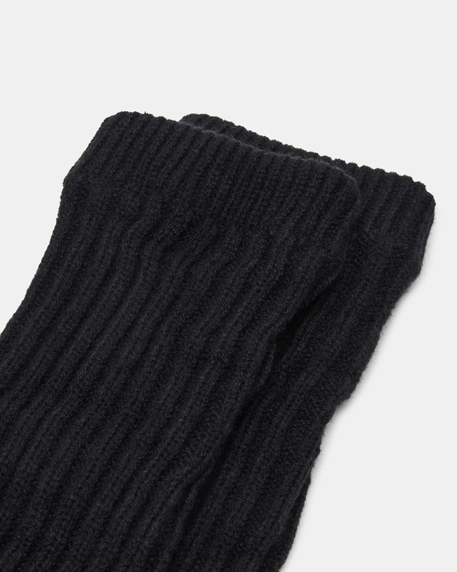 JAZZ LEGWARMERS Black Knit Ribbed Women's Legwarmer Socks | Steve Madden (US)