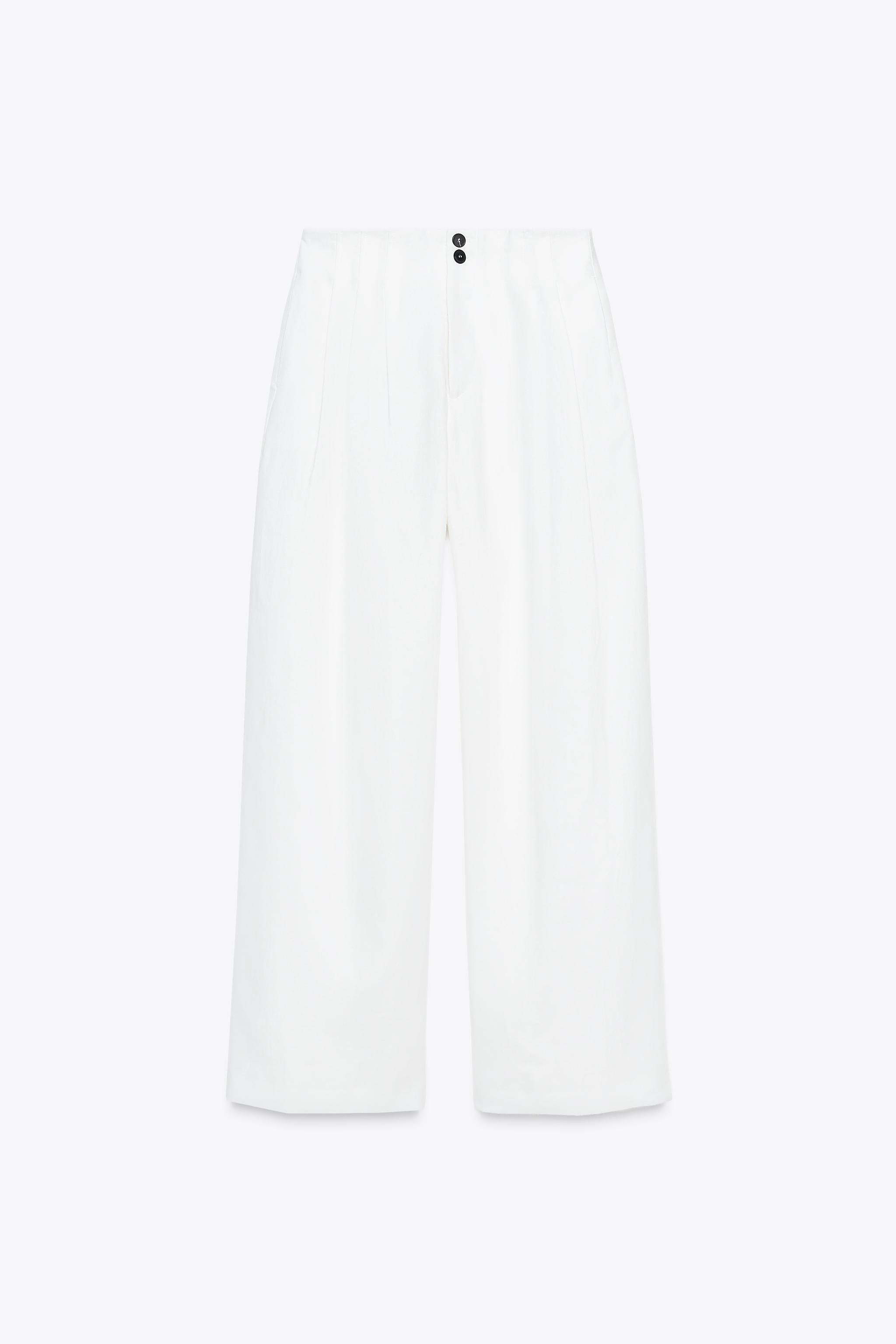 ZW COLLECTION 100% LINEN TROUSERS | Zara UK