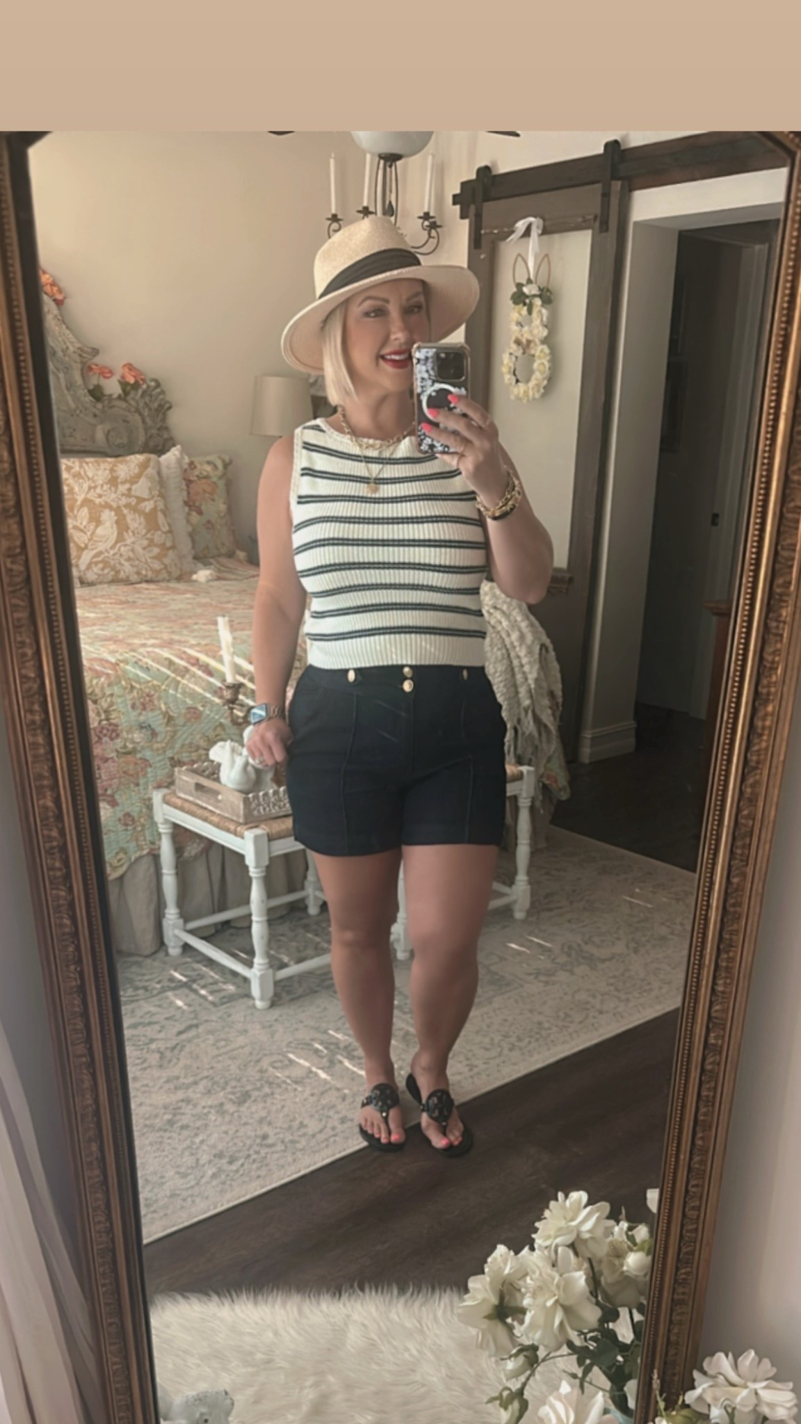 Get ready for summer with a classic striped knit top and double breasted denim shorts. 

#LTKShoeCrush #LTKSaleAlert #LTKFindsUnder50