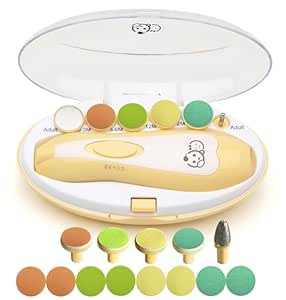 Royal Angels Baby Nail Trimmer 21 in 1, Safe Electric Baby Nail Buffer, Extra 13 Replacement Tool... | Amazon (US)