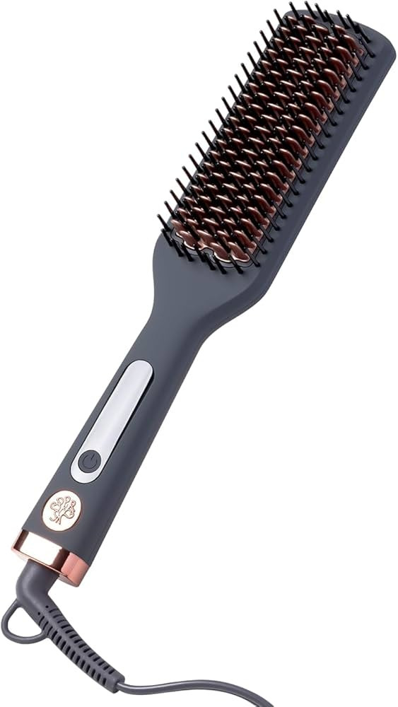Hairitage Heated Ceramic Straightening Brush for Blowouts - Volumizing + Straightening - Anti-Fri... | Amazon (US)