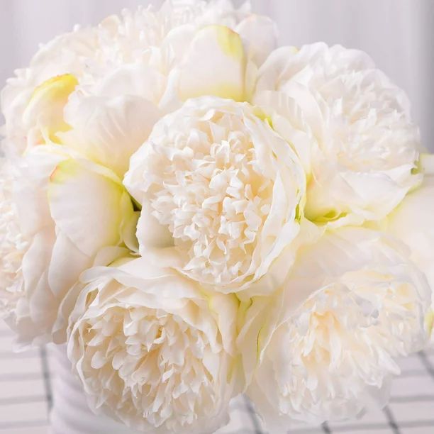 Vintage Peony Artificial Flowers - 2 Pack Silk Flowers Bouquet 10 Heads Peony Fake Flowers for We... | Walmart (US)