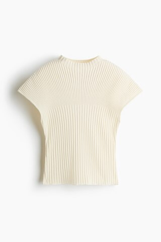 H & M - Rib-Knit Top - White | H&M (US + CA)