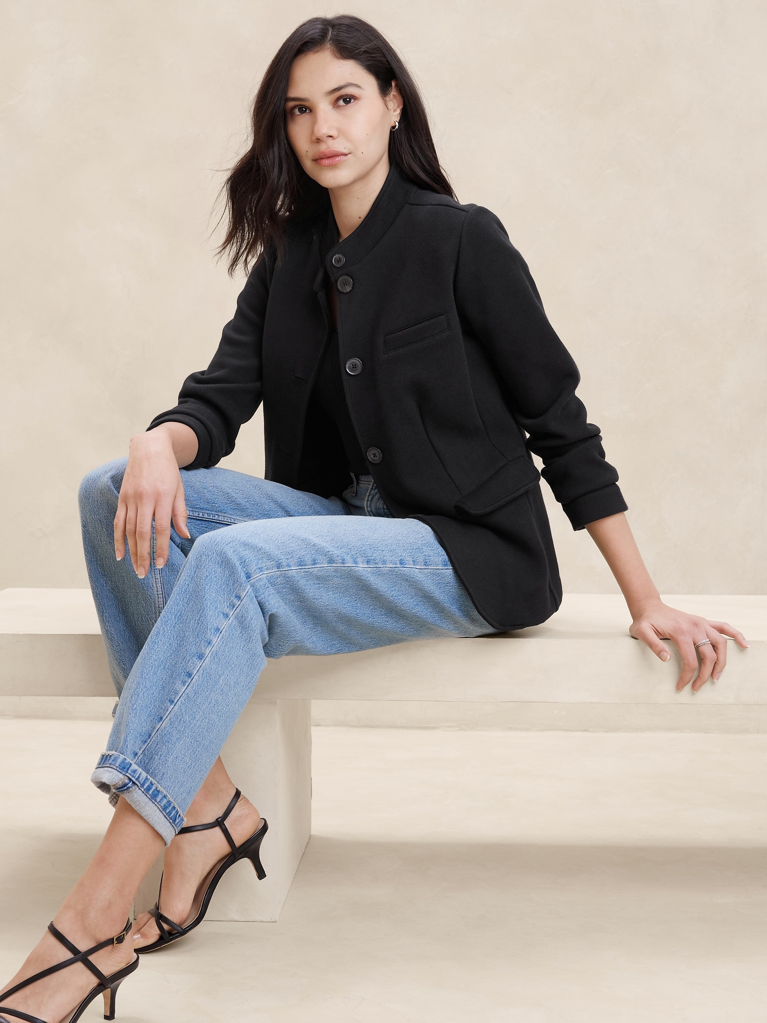 Knit Pique Blazer | Banana Republic Factory