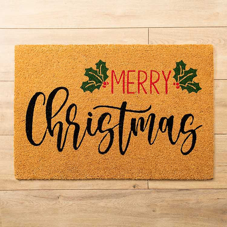 Merry Christmas Coir Doormat | Kirkland's Home