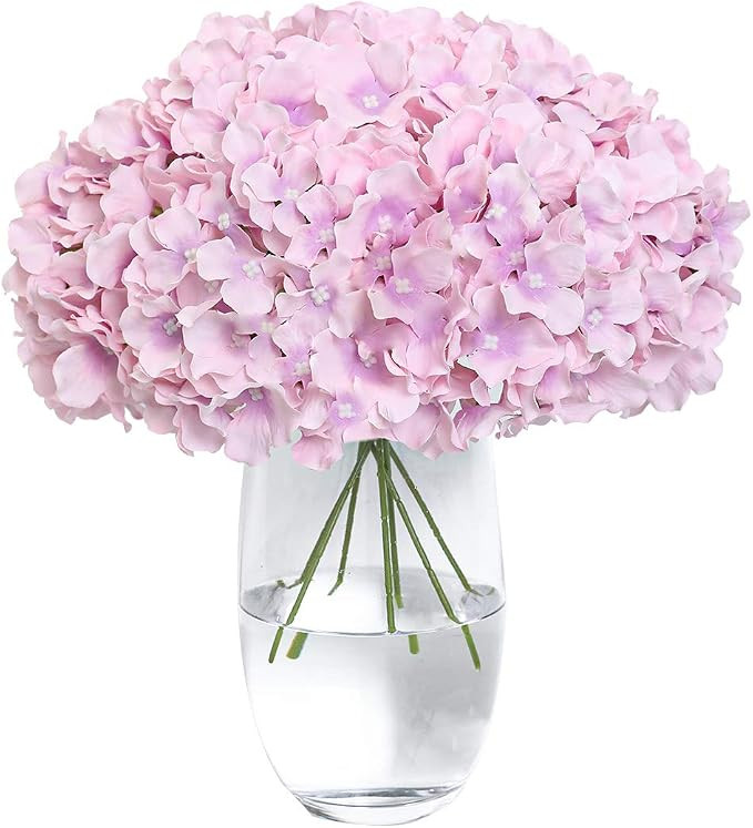 Tifuly 12pcs Artificial Hydrangea Flowers Heads Silk Flower with Stems for Office Home Party Wedd... | Amazon (US)