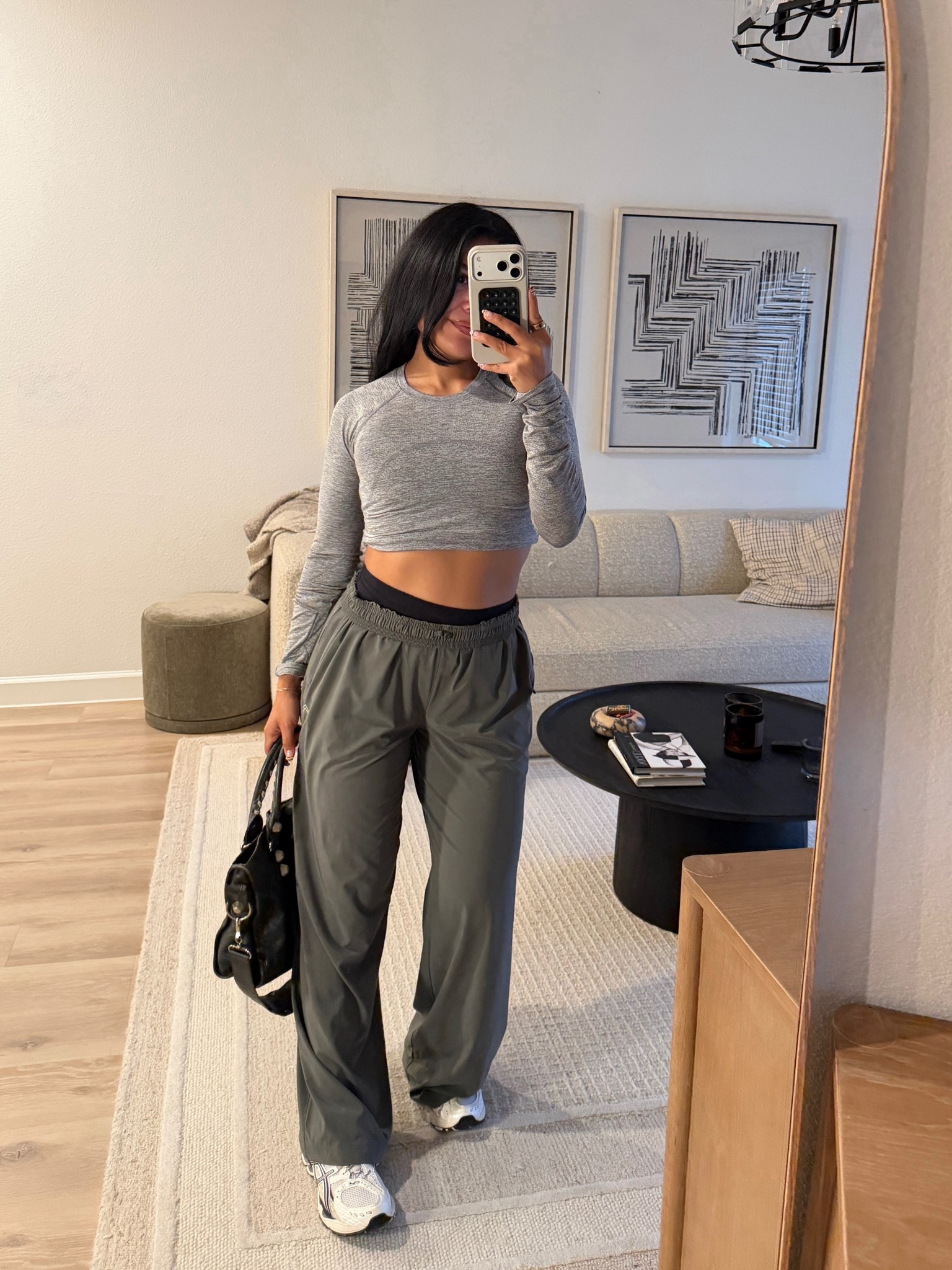 Track pants in stock! Wearing small regular 
