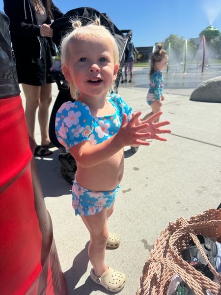 Cutest toddler girl swimsuit for summer vacation to the beach, pool outfit or lake day! It has a cute matching boys swimsuit too!

#LTKSwim #LTKFamily #LTKKids