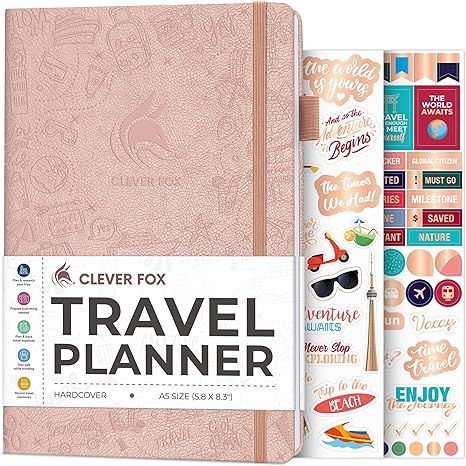 Clever Fox Travel Journal – Vacation & Road Trip Itinerary Planner Organizer & Traveling Memory... | Amazon (US)