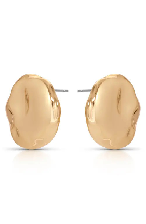 Ettika Molten Spheres Large Stud Earrings in Gold at Nordstrom | Nordstrom