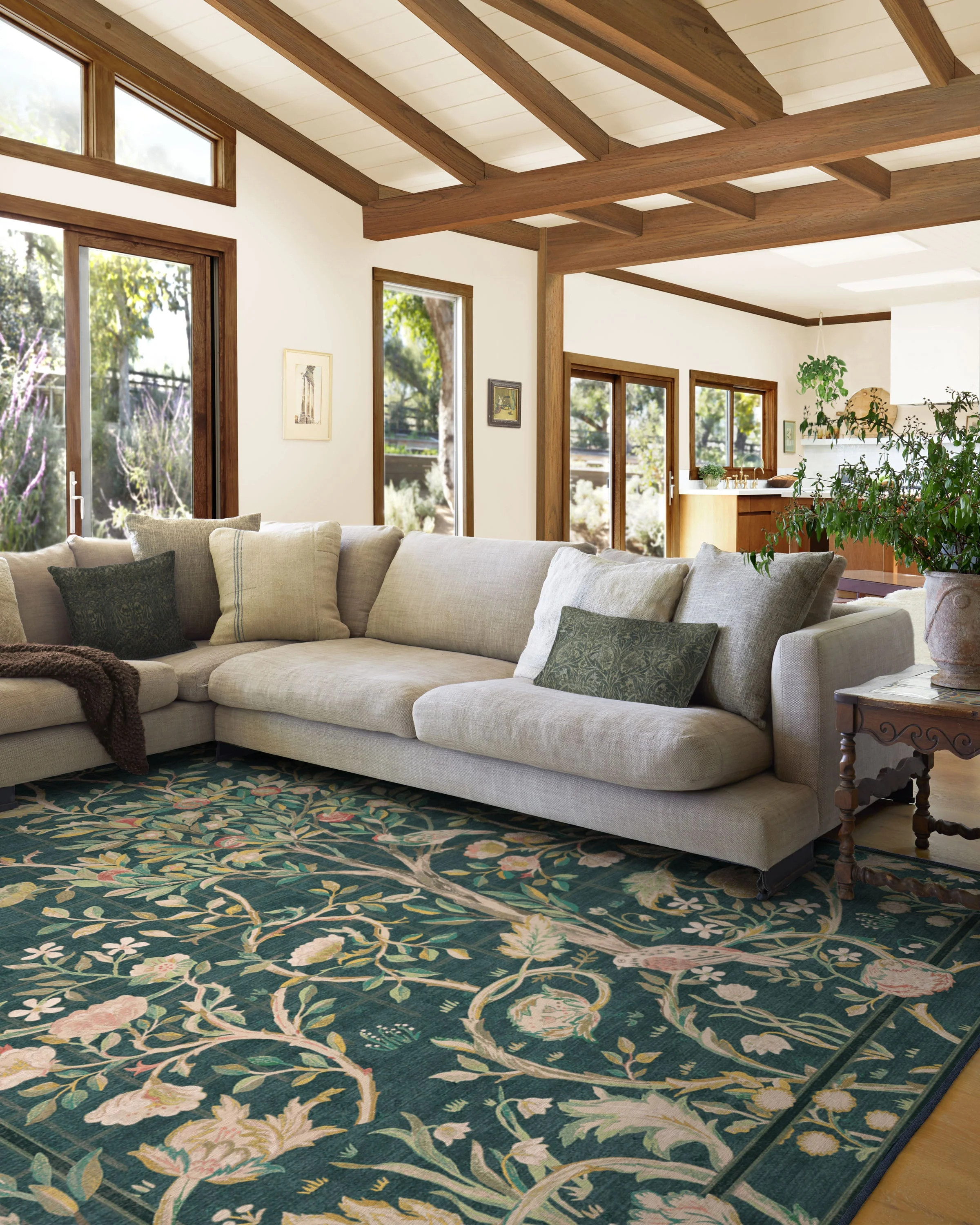 Morris & Co. Melsetter Teal Green Tufted Rug | Ruggable | Ruggable